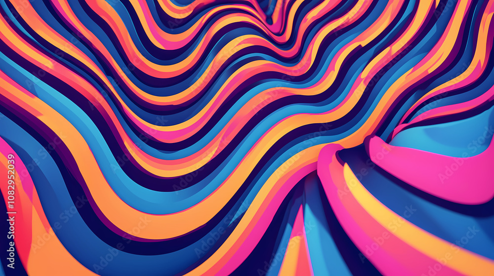Abstract 3d psychedelic retro pattern. Mirage. Illustration Abstract 3d psychedelic retro pattern. Mirage. Illustration