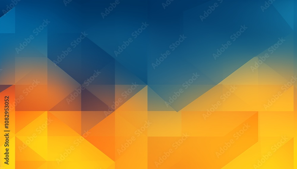 abstract background with triangles, cubes, squares, yellow, green, blue abstract background with triangles, cubes, squares, yellow, green, blue