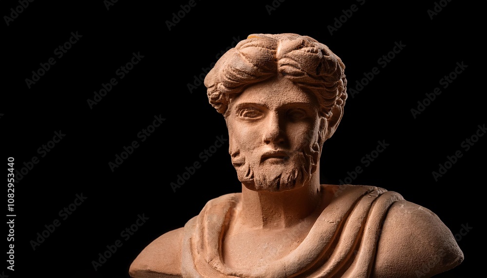 Statue of the person on a black background Statue of the person on a black background
