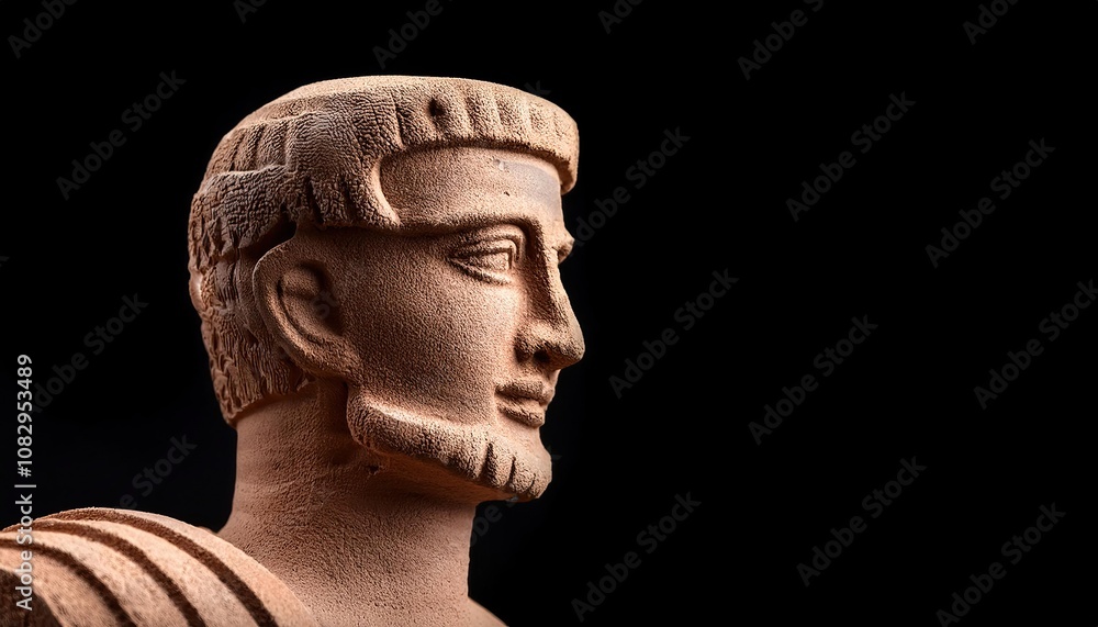 Statue of the person on a black background Statue of the person on a black background