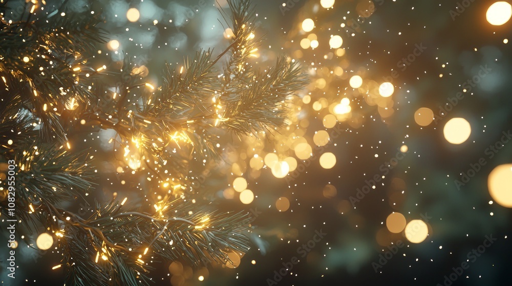 Enchanting 3D Render of Glittering Christmas Lights Against Dark Background Creating Warm Atmosphere - Ultra-Detailed Festive Artwork Enchanting 3D Render of Glittering Christmas Lights Against Dark Background Creating Warm Atmosphere - Ultra-Detailed Festive Artwork