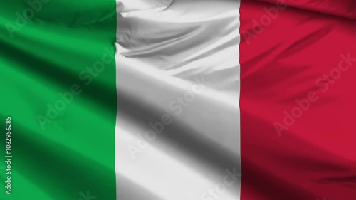 italy flag moved by the wind