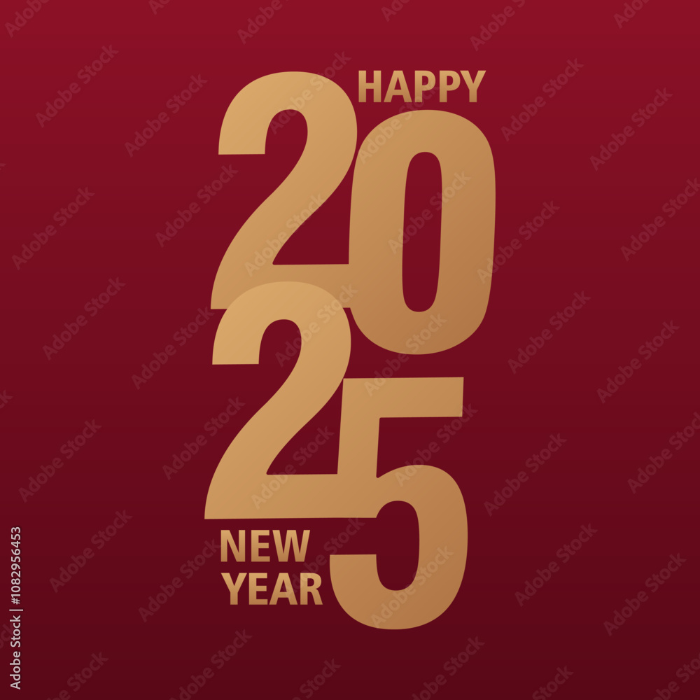 Happy New Year 2025 design with real numbers and an elegant touch of color. Premium vector design for banners, greeting cards and book covers Happy New Year 2025 design with real numbers and an elegant touch of color. Premium vector design for banners, greeting cards and book covers