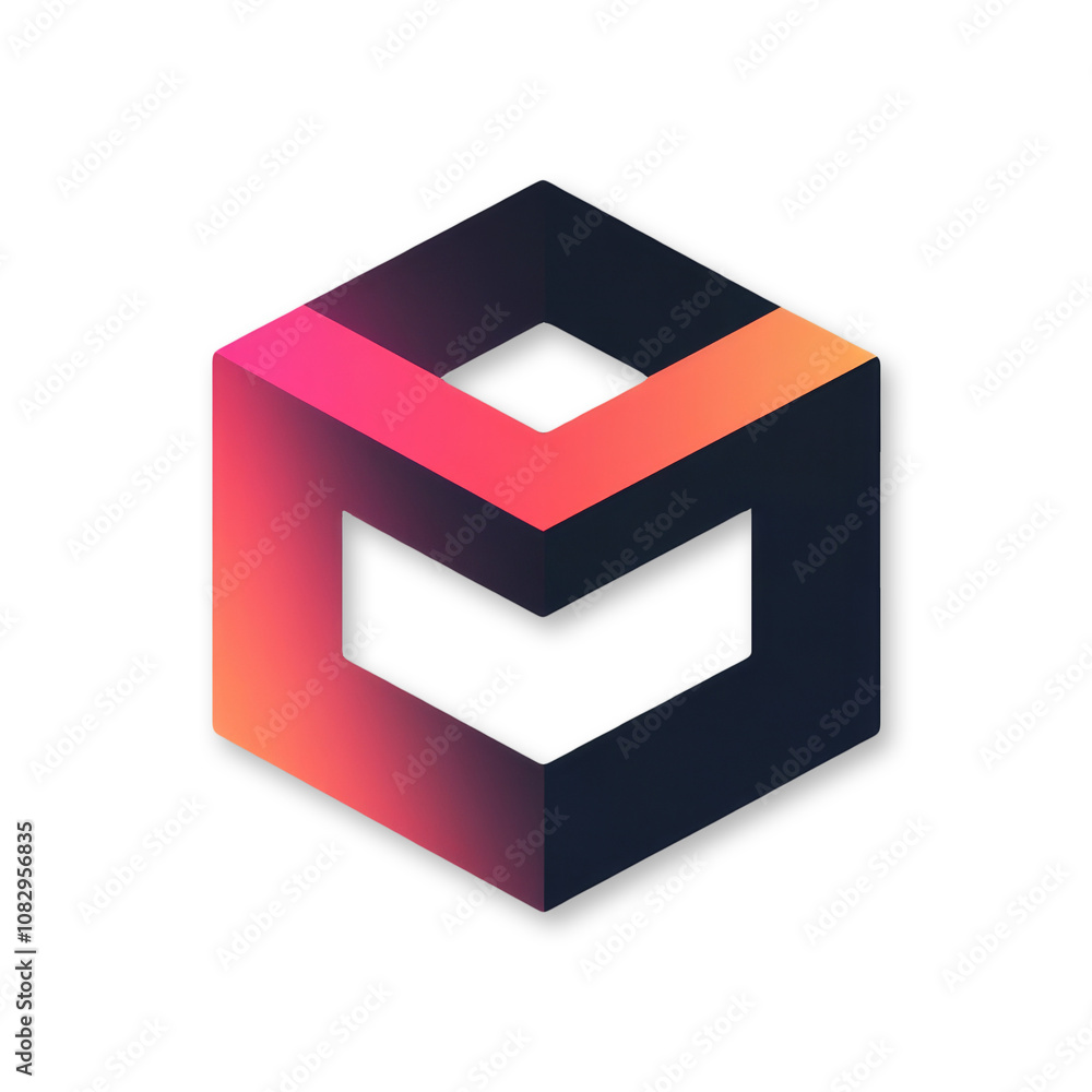 Gradient 3D Hexagon Icon - png transparent background Gradient 3D Hexagon Icon - png transparent background