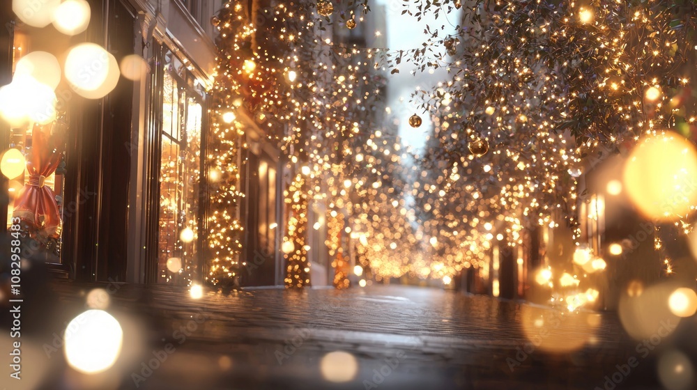 Enchanting Christmas Street Scene with Glittering Storefronts and Twinkling Bokeh Lights | Ultra-Detailed 3D Render Digital Artwork Enchanting Christmas Street Scene with Glittering Storefronts and Twinkling Bokeh Lights | Ultra-Detailed 3D Render Digital Artwork