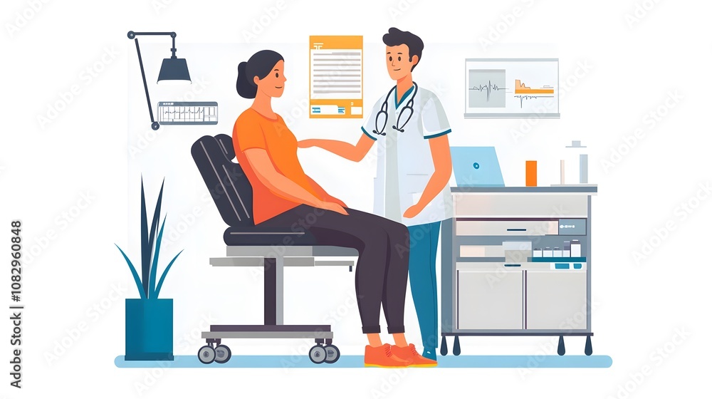 Physiotherapist In a modern practice offering a patient Physiotherapist In a modern practice offering a patient