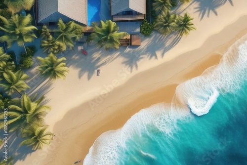 Obraz na płótnie Dee Why Beach Aerial Waves w salonie