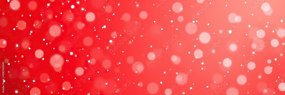A gentle flurry of small snowflakes settles on a bright red gradient background in a magical and festive winter environment, colorful, winter A gentle flurry of small snowflakes settles on a bright red gradient background in a magical and festive winter environment, colorful, winter