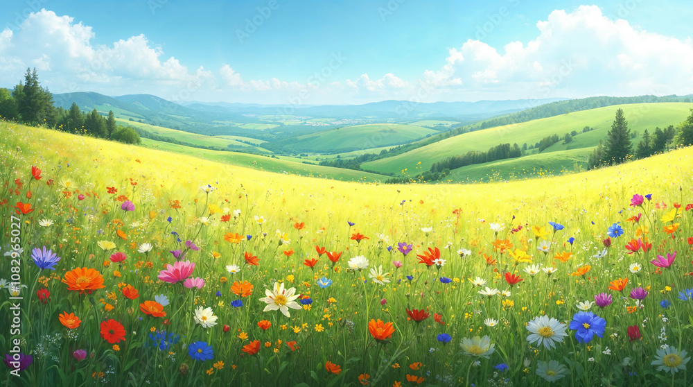 Colorful Wildflower Meadow Colorful Wildflower Meadow
