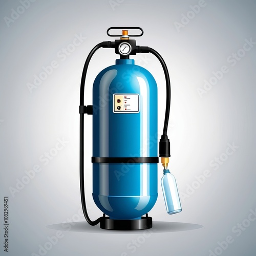 Oxygen Tank Vector Illustration