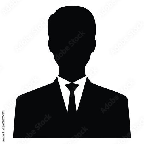 a man avatar in a business suit vector object