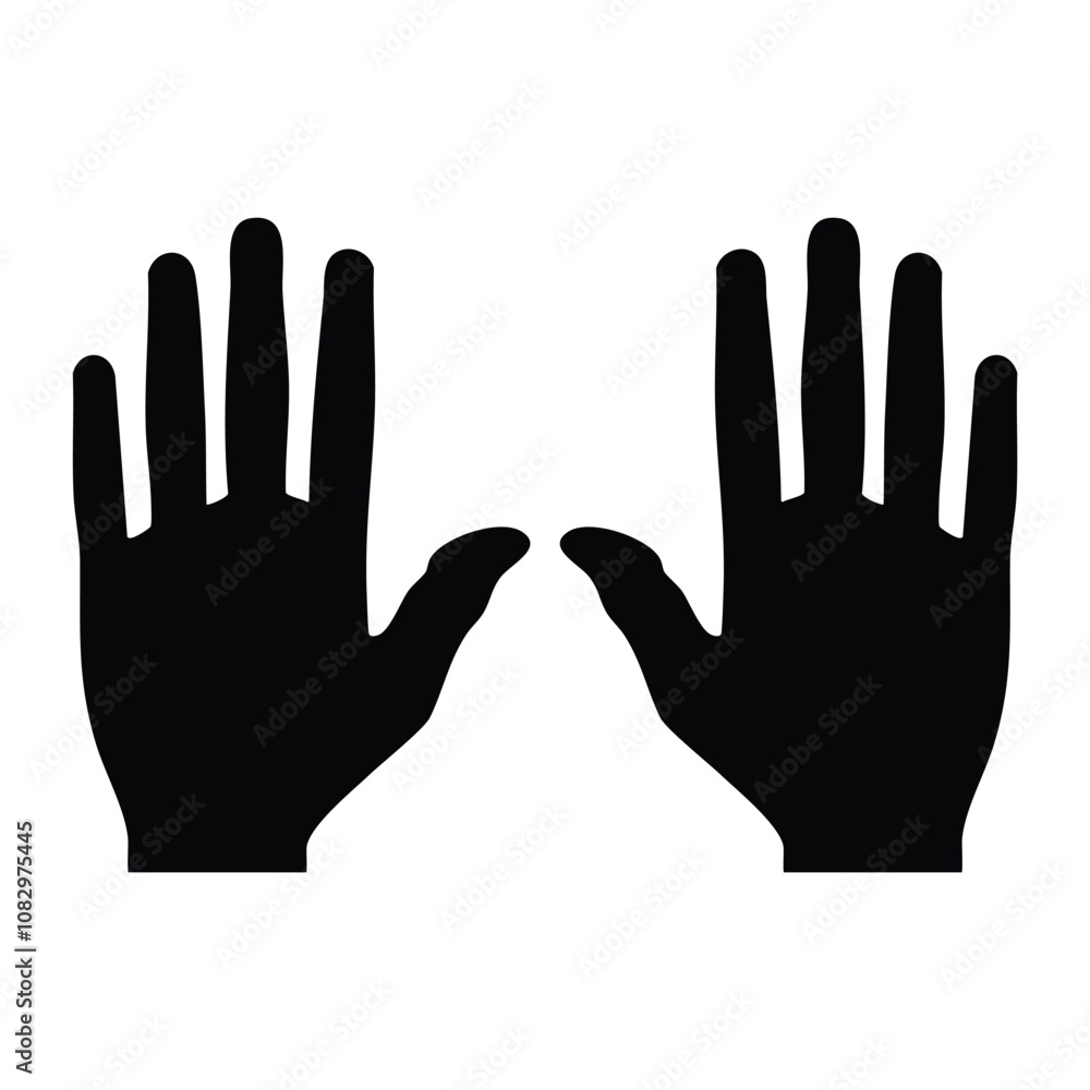 Obraz premium a male palm vector object