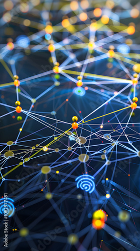 Conceptual Representation of NX Routing Protocols in Network Communication photo