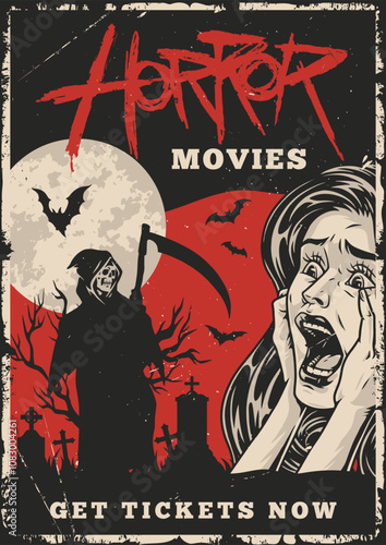 Horror movie poster featuring a chilling design
