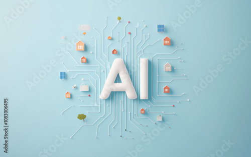 Future technology and artificial intelligence chip business background
 photo