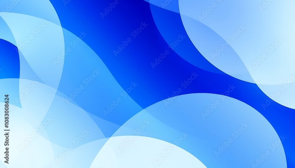 Obraz premium Wallpaper with smooth, overlapping shapes in shades of blue, white, and silver, blending seamlessly to create a fresh, polished look reminiscent of Samsung's signature style.