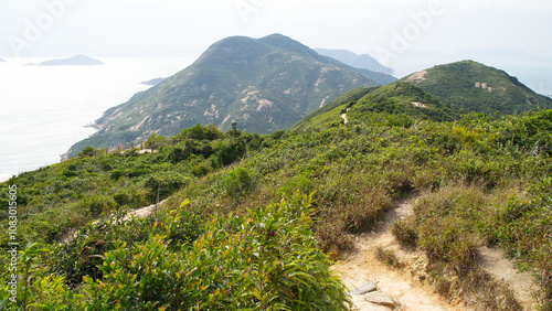 The view from the top of the Dragons Back hike in Hong Kong on the Shek O Peak
