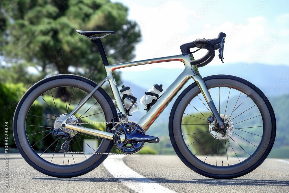 Fototapeta premium Racing Bike Gliding in Sun