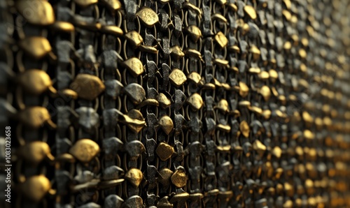 3D render of Chainmail 3d render texture Pbr style photo