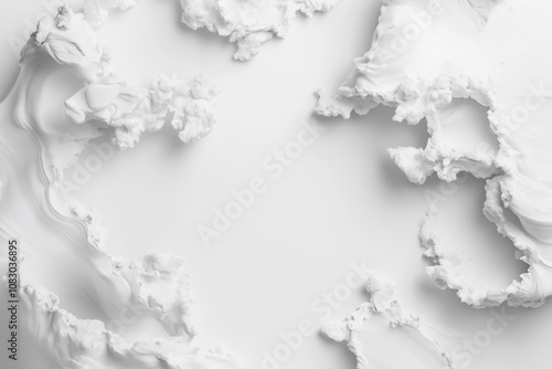 Abstract White Texture with Flowing Patterns