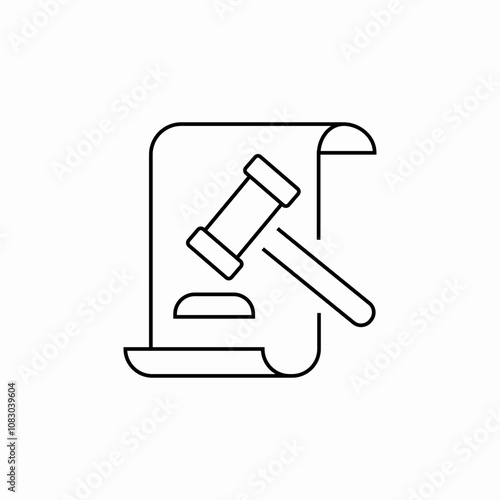 auction bid document icon sign vector