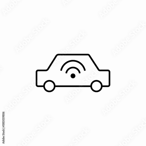 car wireless control icon sign vector