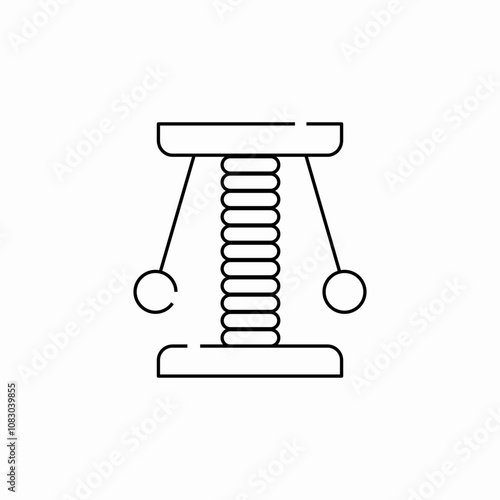 cat scratching post icon sign vector