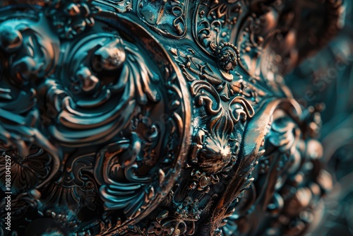 Wallpaper Mural A close-up shot of a metal object against a bright blue background, suitable for use in designs or illustrations Torontodigital.ca