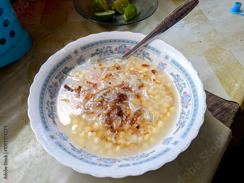 milu is a dish made from corn similar to corn soup photo