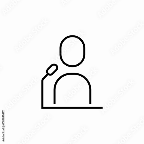 speech podium icon sign vector