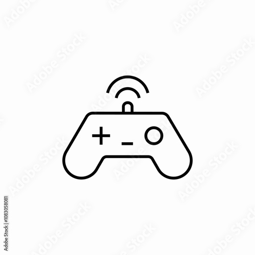 wireless game controller icon sign vector