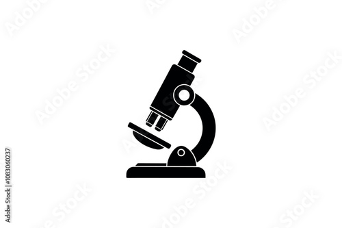 Microscope isolated on white background