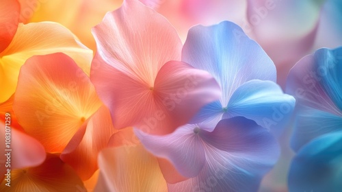 Colorful abstract petals create a stunning backdrop suitable for artistic projects promotional materials templates and banners