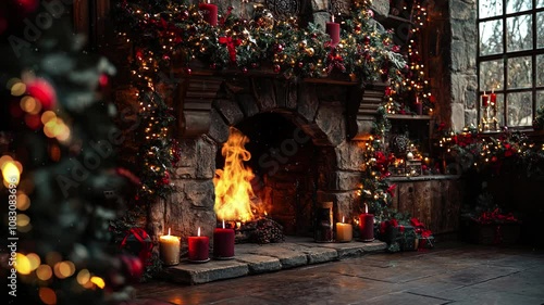 Christmas Glow by the Fireplace Loop