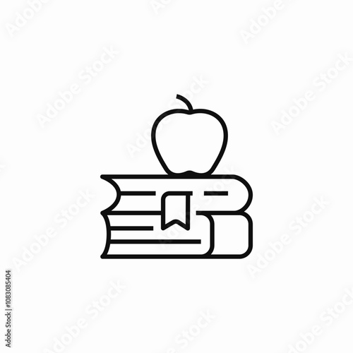 apple books knowledge icon sign vector