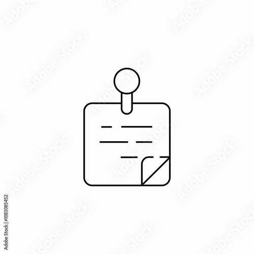 board note icon sign vector