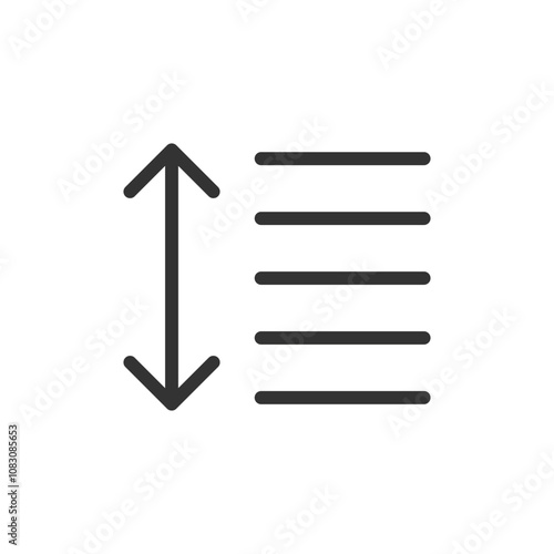 Line spacing vector icon design concept