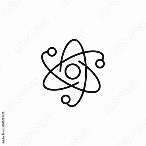 core atom icon sign vector