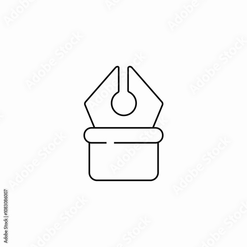 ink pen icon sign vector