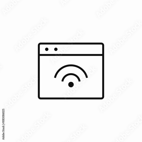 internet webpage icon sign vector