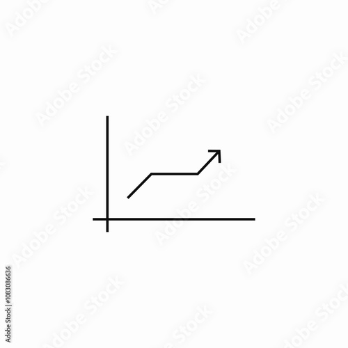 statistics ascending icon sign vector