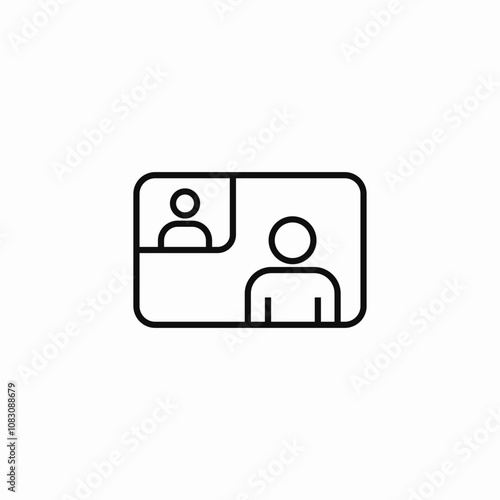 video chat meeting icon sign vector