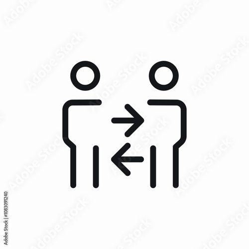 employees swap icon sign vector