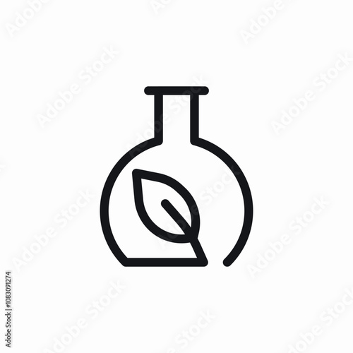 flask botany laboratory icon sign vector