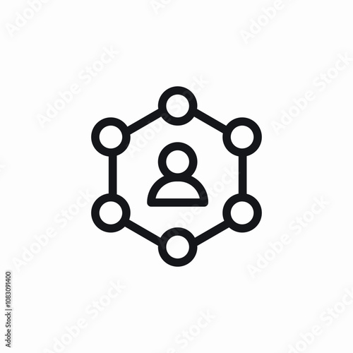 networking web icon sign vector
