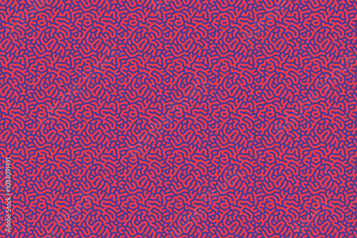 Red and purple and blue repeating background lined squiggle pattern