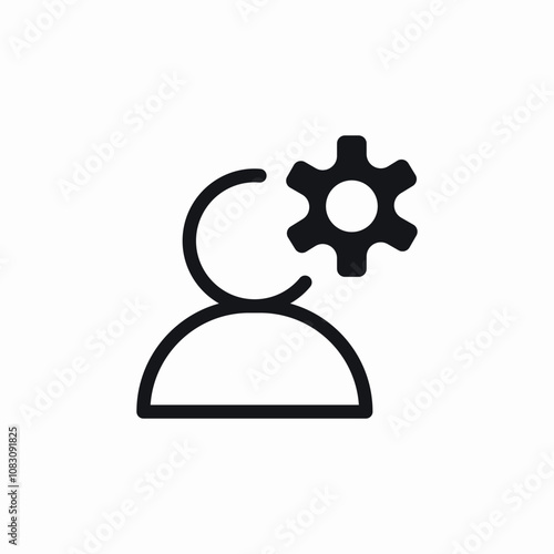 user profile settings icon sign vector