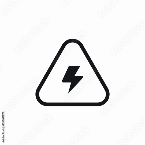 warning electricity triangle icon sign vector