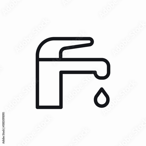 water tap icon sign vector