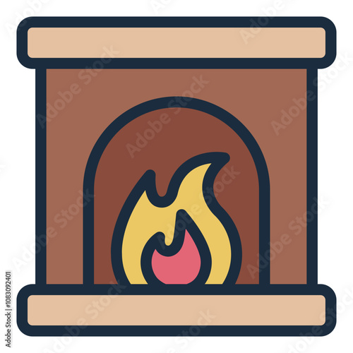 Cozy fireplace to keep warm and create ambiance indoors.